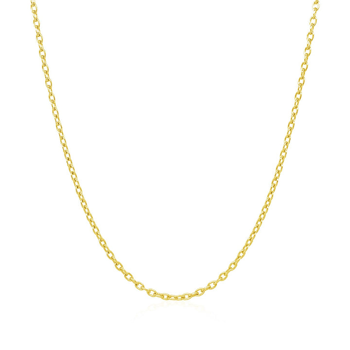 14k Yellow Gold Oval Cable Link Chain (1.50 mm)