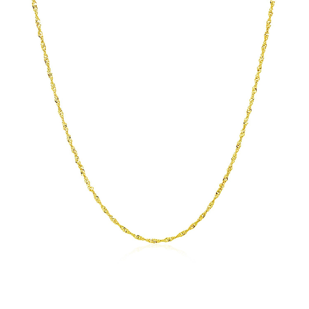 14k Yellow Gold Singapore Chain (1.10 mm)