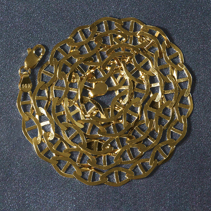 14k Yellow Gold Mariner Link Chain (6.30 mm)