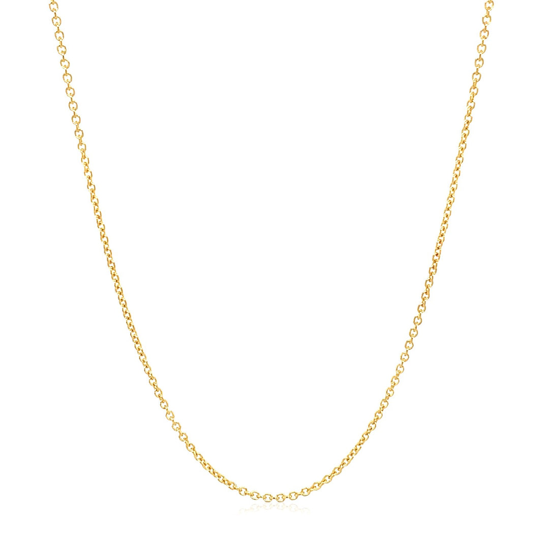 14k Yellow Gold Oval Cable Link Chain (1.20 mm)