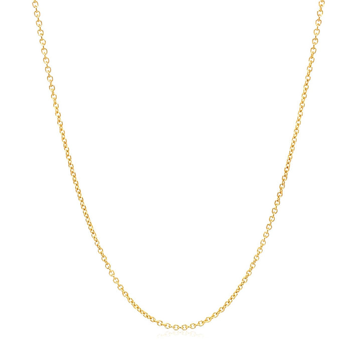 14k Yellow Gold Oval Cable Link Chain (1.20 mm)