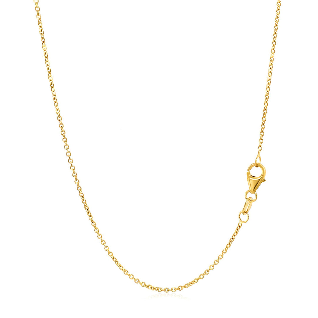 14k Yellow Gold Oval Cable Link Chain (1.20 mm)