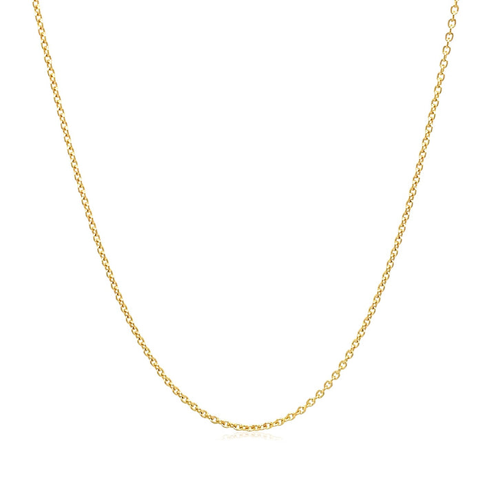 14k Yellow Gold Oval Cable Link Chain (1.10 mm)