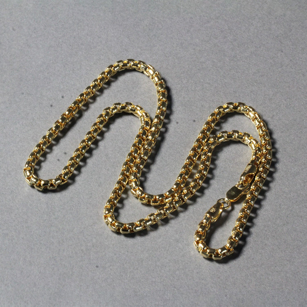 14k Yellow Gold Round Box Chain (3.40 mm)