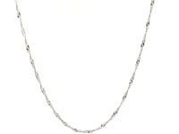 14k White Gold Singapore Chain (1.30 mm)