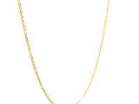 14k Yellow Gold Round Cable Link Chain (1.1 mm)