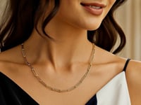 14k Yellow Gold Wire Paperclip Chain (2.7 mm)