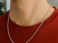 10k White Gold Solid Diamond Cut Rope Chain (1.40 mm)