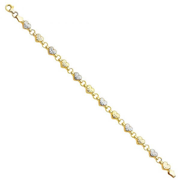 14k Two Tone Gold Stampato Bracelet 7.25in image 0