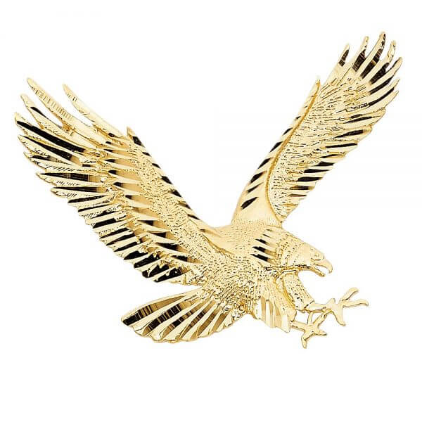 14k Yellow Gold Eagle Pendant image 0