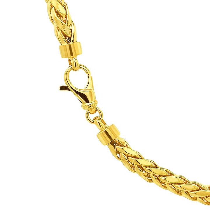 14k Yellow Gold Diamond Cut Round Franco Chain (5.30 mm)