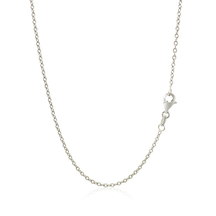 18k White Gold Round Cable Chain (1.50 mm)