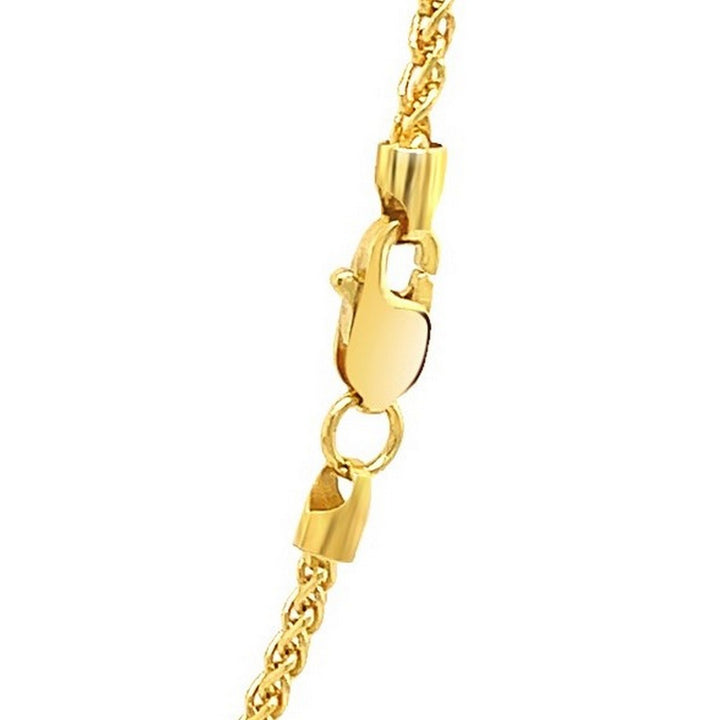 14k Yellow Gold Round Wheat Chain (1.5 mm)