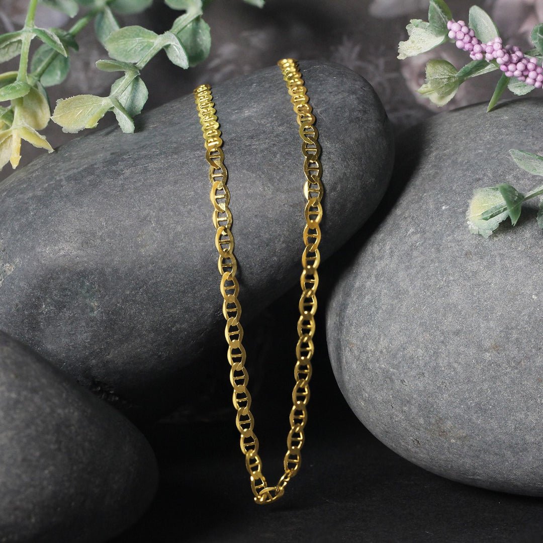 10k Yellow Gold Mariner Link Chain (3.20 mm)