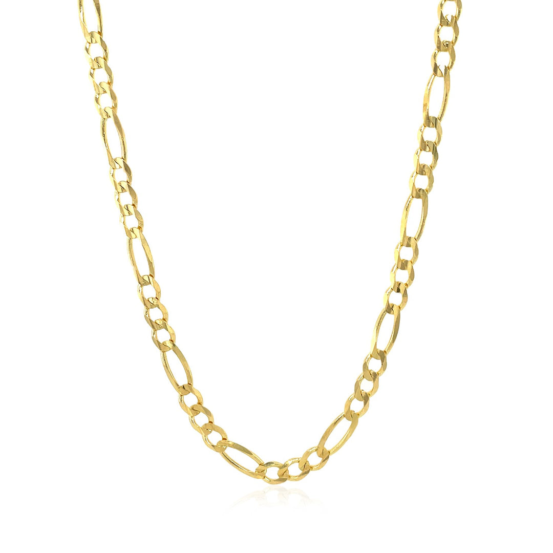 14k Yellow Gold Solid Figaro Chain (3.80 mm)