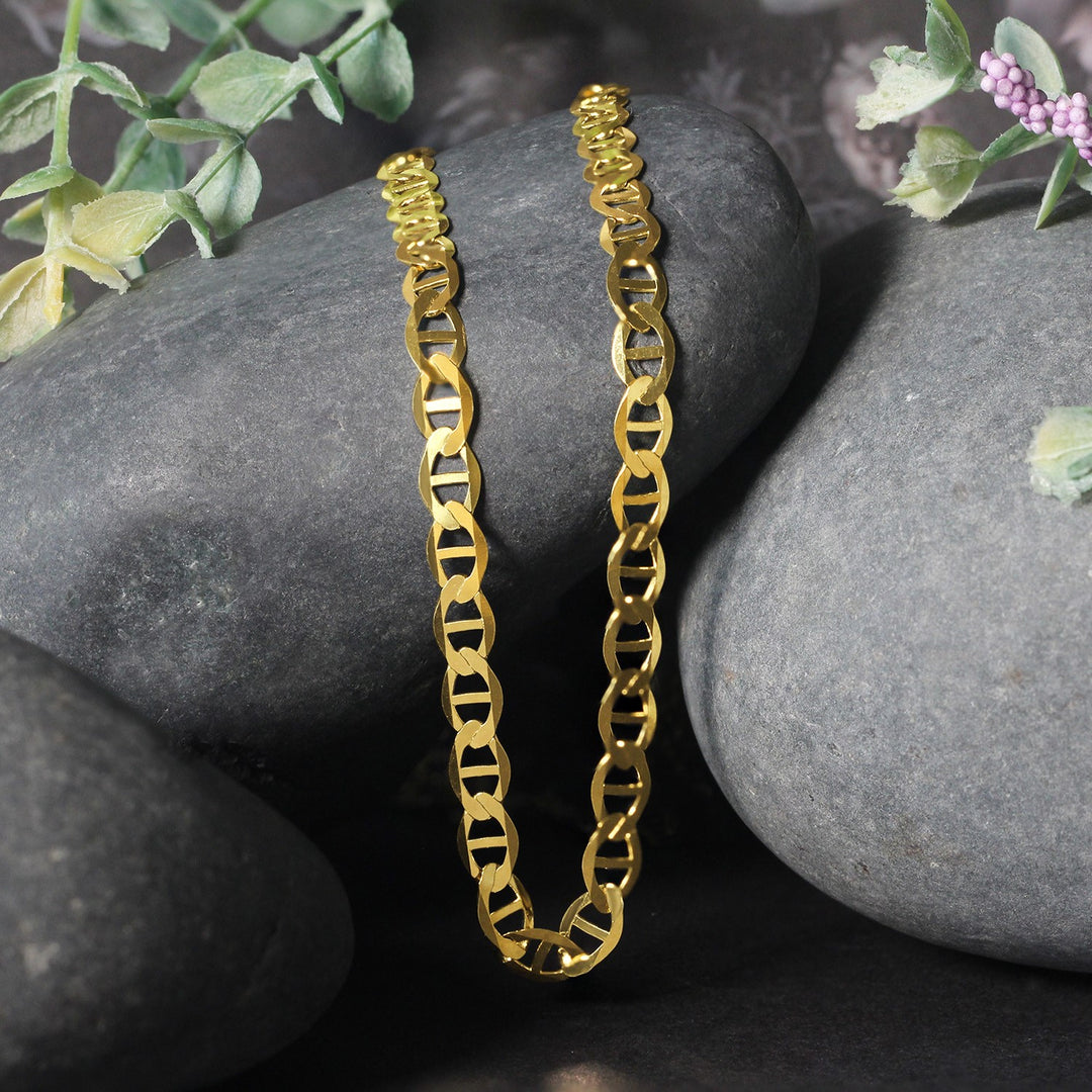 14k Yellow Gold Mariner Link Chain (5.10 mm)