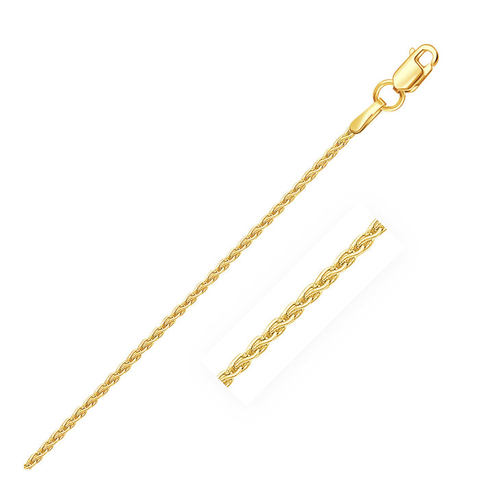 14k Yellow Gold Round Chain (1.2 mm)