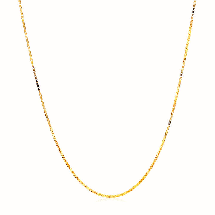 14k Yellow Gold Adjustable Box Chain (0.70 mm)