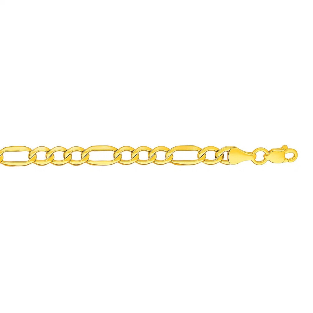 14k Yellow Gold Lite Figaro Bracelet (4.70 mm)
