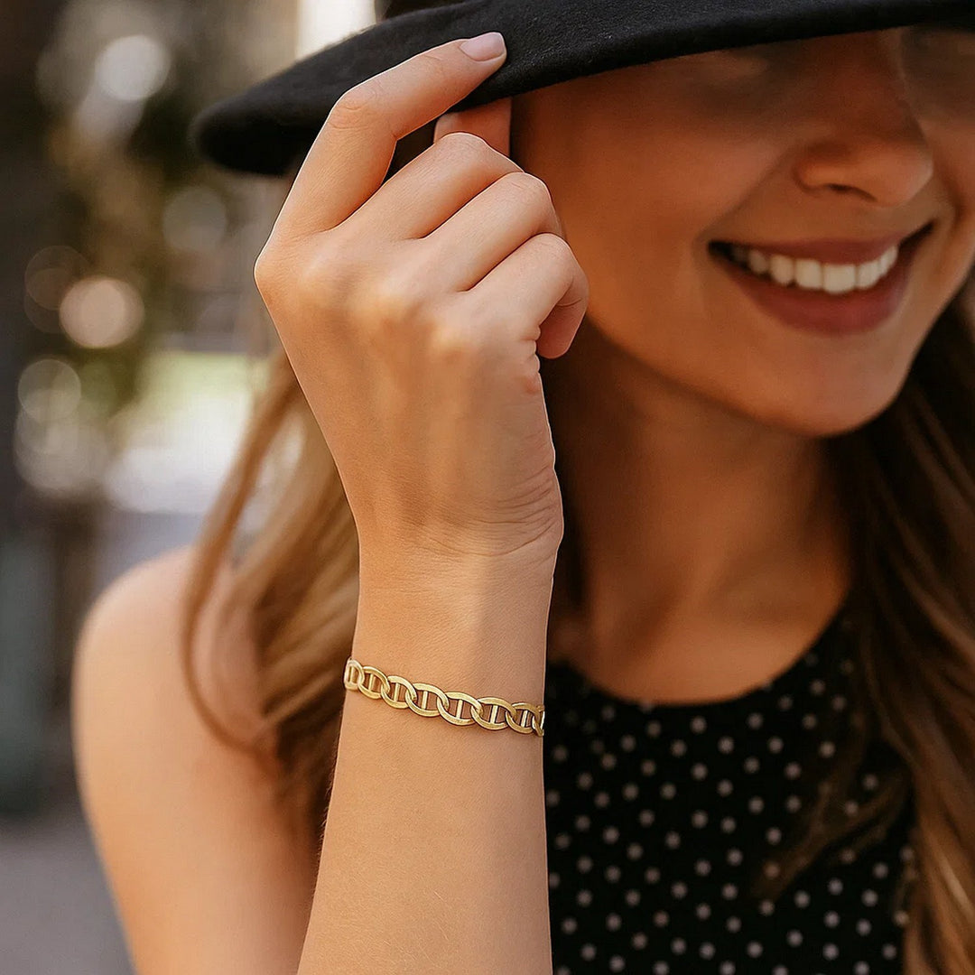 14k Yellow Gold Mariner Link Bracelet (4.50 mm)