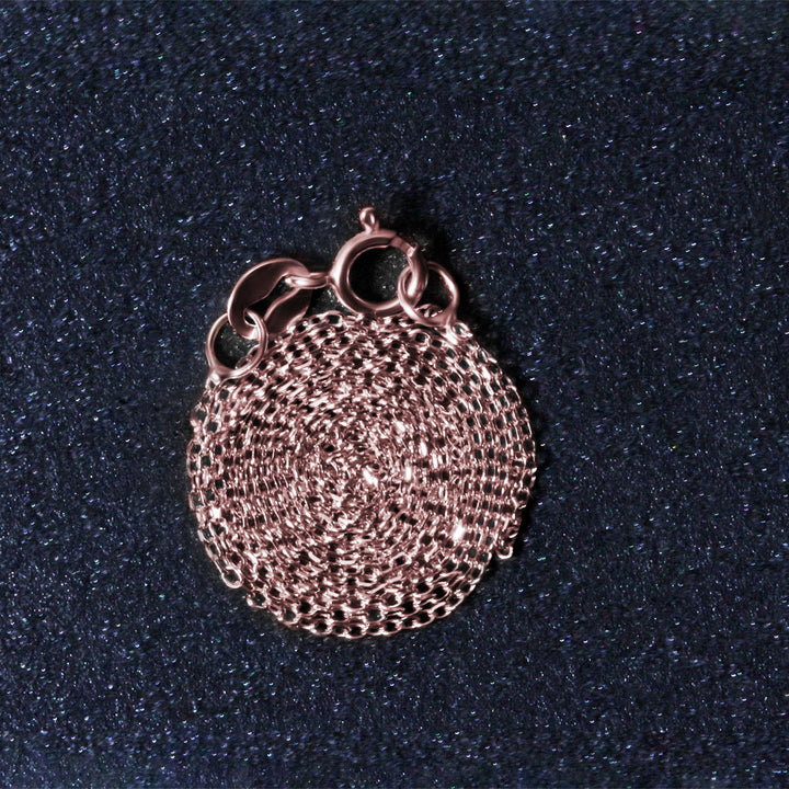 14k Pink Gold Diamond Cut Cable Link Chain (0.87 mm)