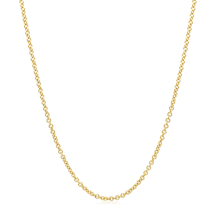 14k Yellow Gold Round Cable Link Chain (1.50 mm)