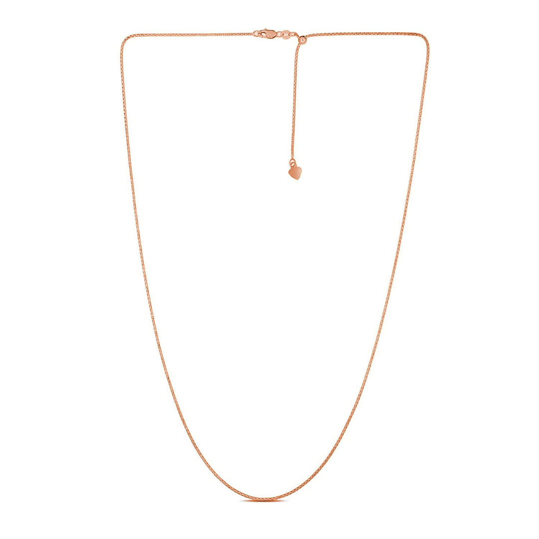 14k Rose Gold Adjustable Popcorn Chain (1.30 mm)