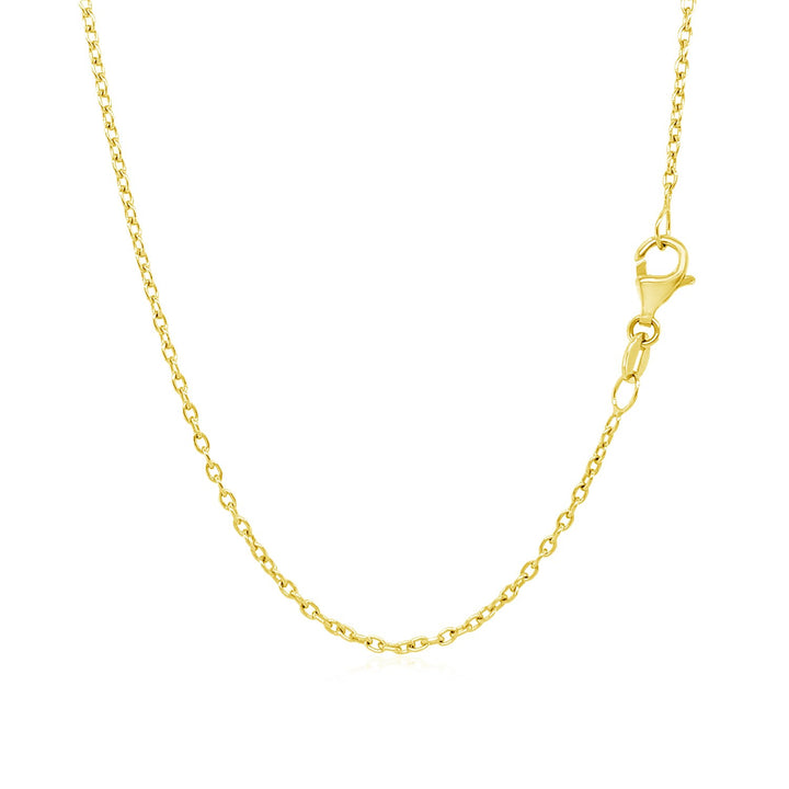 14k Yellow Gold Round Cable Link Chain (1.50 mm)