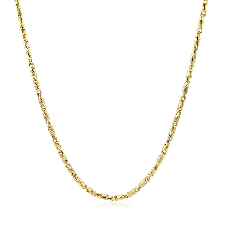 Diamond Cut Fancy Links Pendant Chain in Yellow Gold (1.50 mm)