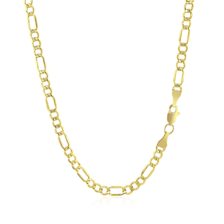 14k Yellow Gold Lite Figaro Chain (3.70 mm)