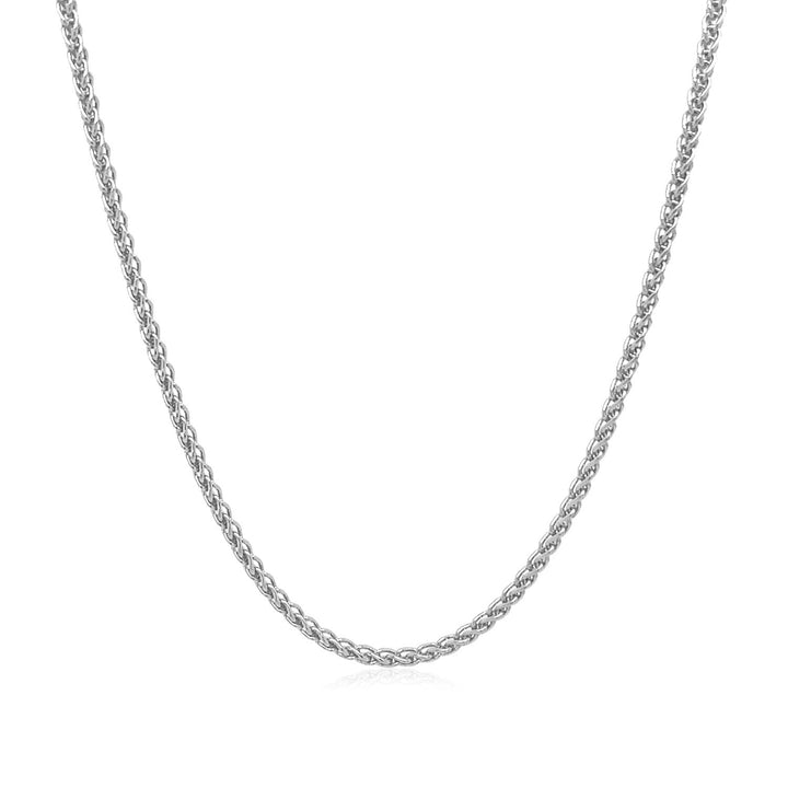 14k White Gold Round Wheat Chain (1.50 mm)