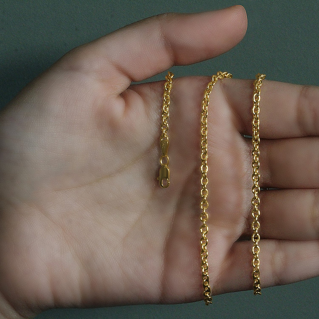 14k Yellow Gold Forsantina Lite Cable Link Chain (2.90 mm)