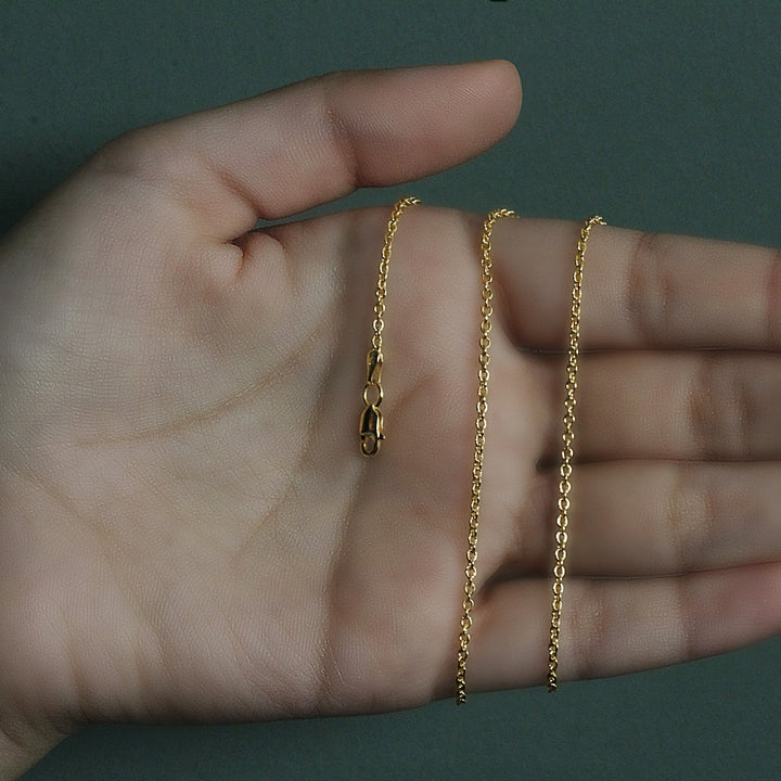 14k Yellow Gold Forsantina Lite Cable Link Chain (1.80 mm)