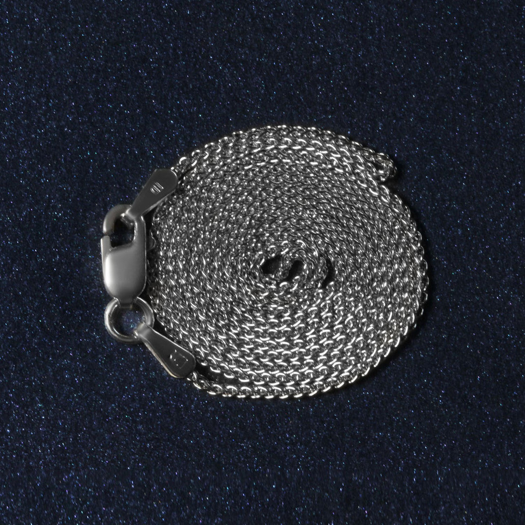 14k White Gold Round Wheat Chain (1.00 mm)