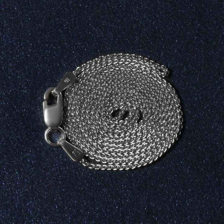 14k White Gold Round Wheat Chain (1.00 mm)