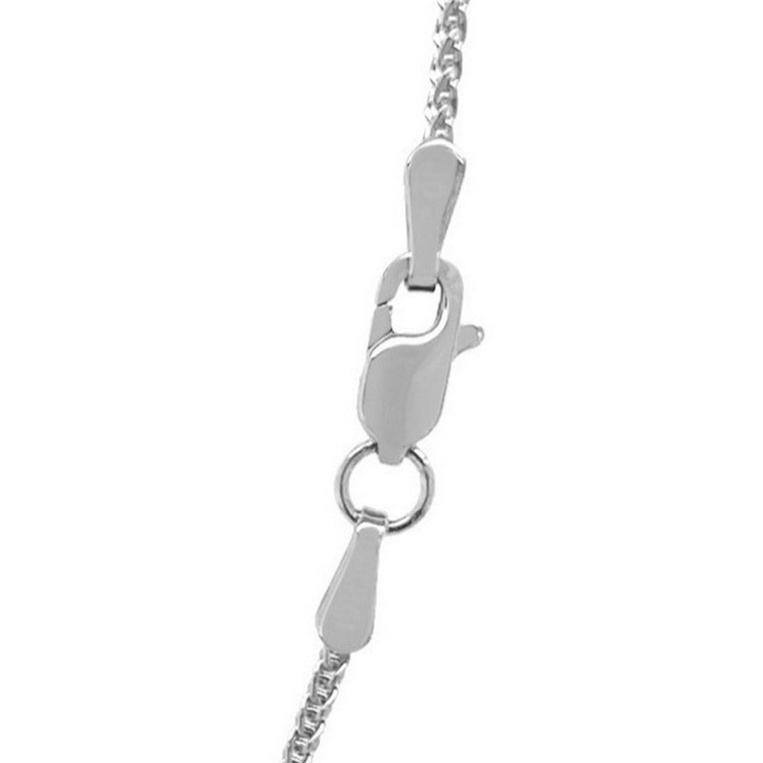 14k White Gold Round Wheat Chain (1.00 mm)