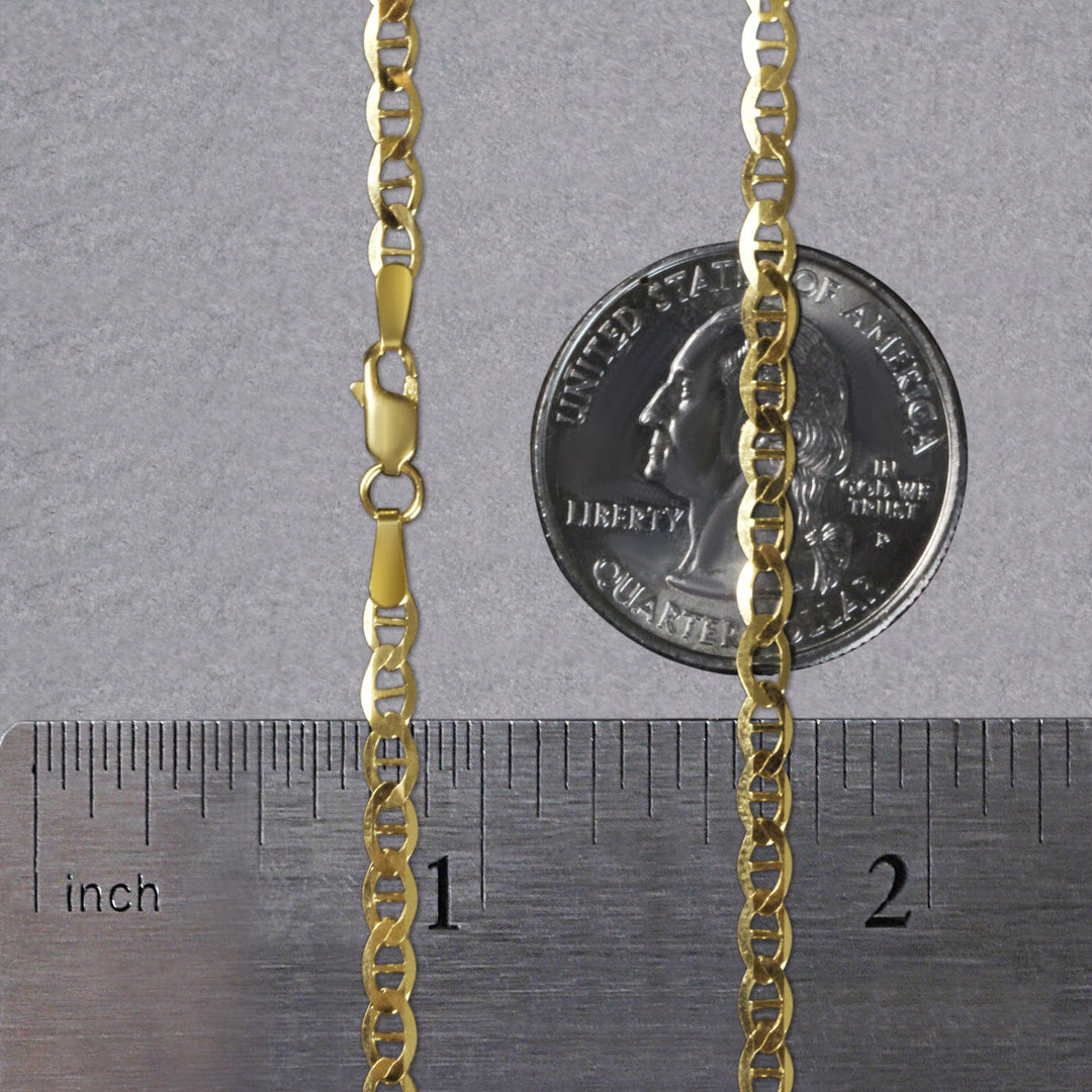 14k Yellow Gold Mariner Link Chain (3.20 mm)