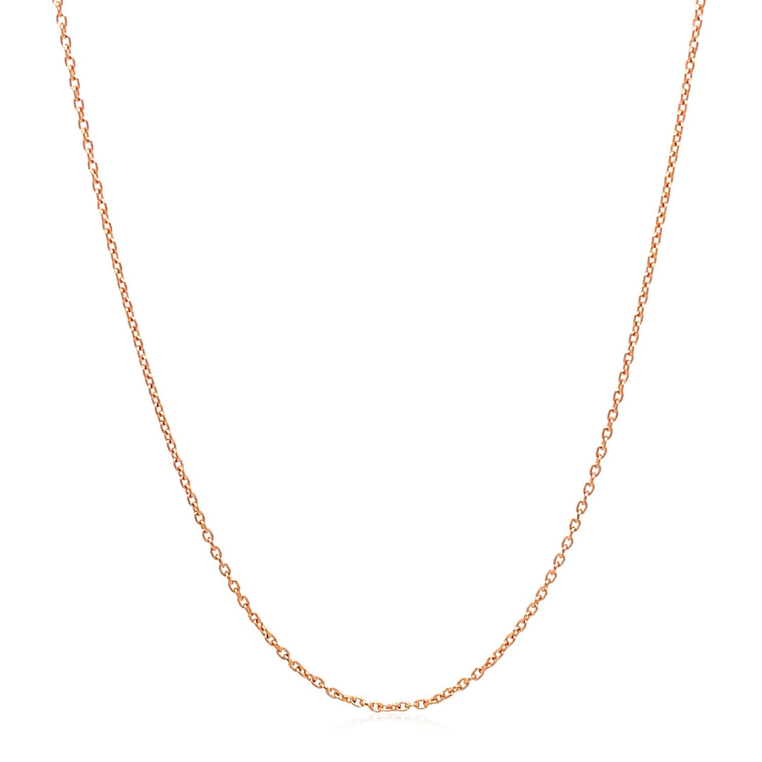 14k Rose Gold Oval Cable Link Chain (0.97 mm)