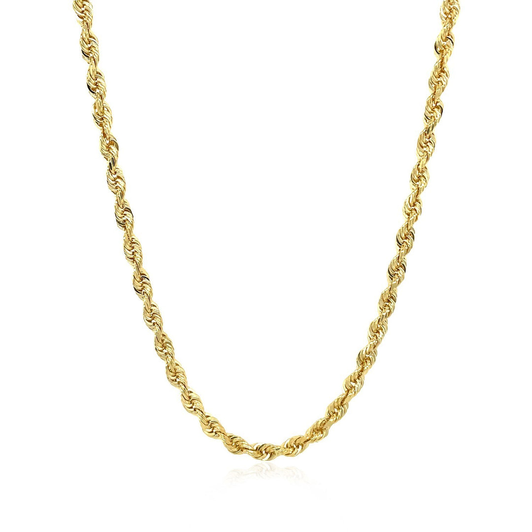 10k Yellow Gold Solid Diamond Cut Rope Chain (1.40 mm)