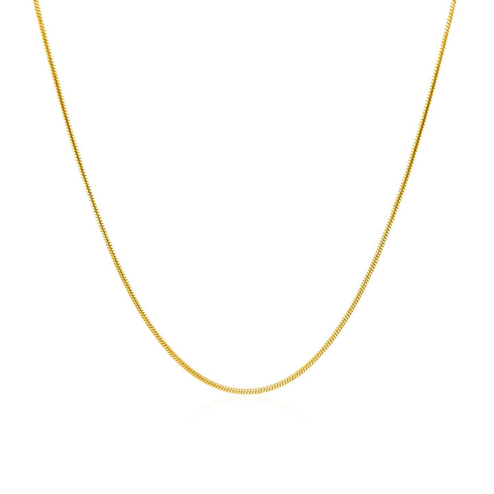 14k Yellow Gold Round Snake Chain (0.90 mm)