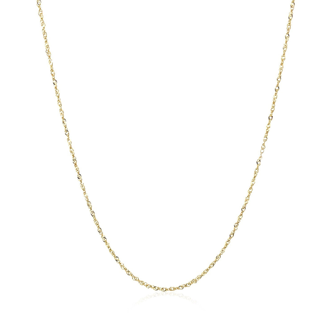 14k Yellow Gold Singapore Chain 0.8mm (0.81 mm)