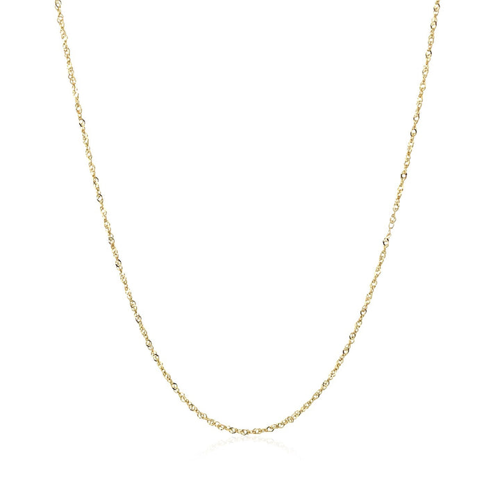 14k Yellow Gold Singapore Chain 0.8mm (0.81 mm)