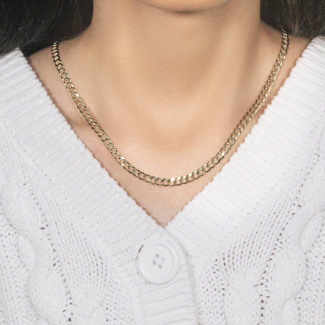 10k Yellow Gold Curb Chain (4.70 mm)