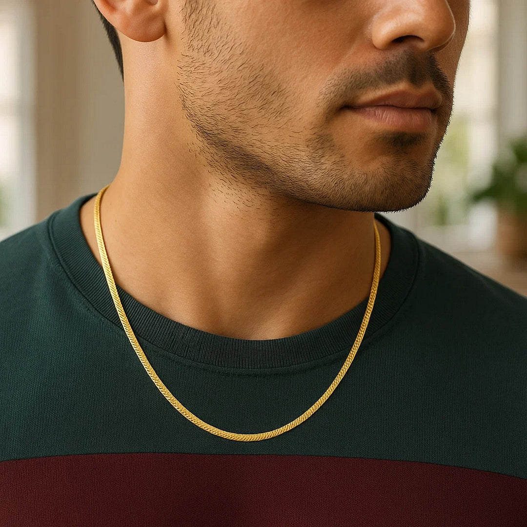14k Yellow Gold Super Flex Herringbone Chain (2.80 mm)