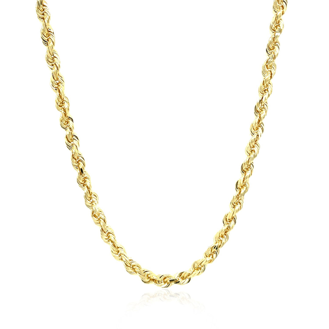 10k Yellow Gold Solid Diamond Cut Rope Chain (3.50 mm)