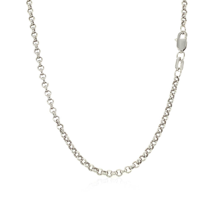 14k White Gold Rolo Chain (2.50 mm)