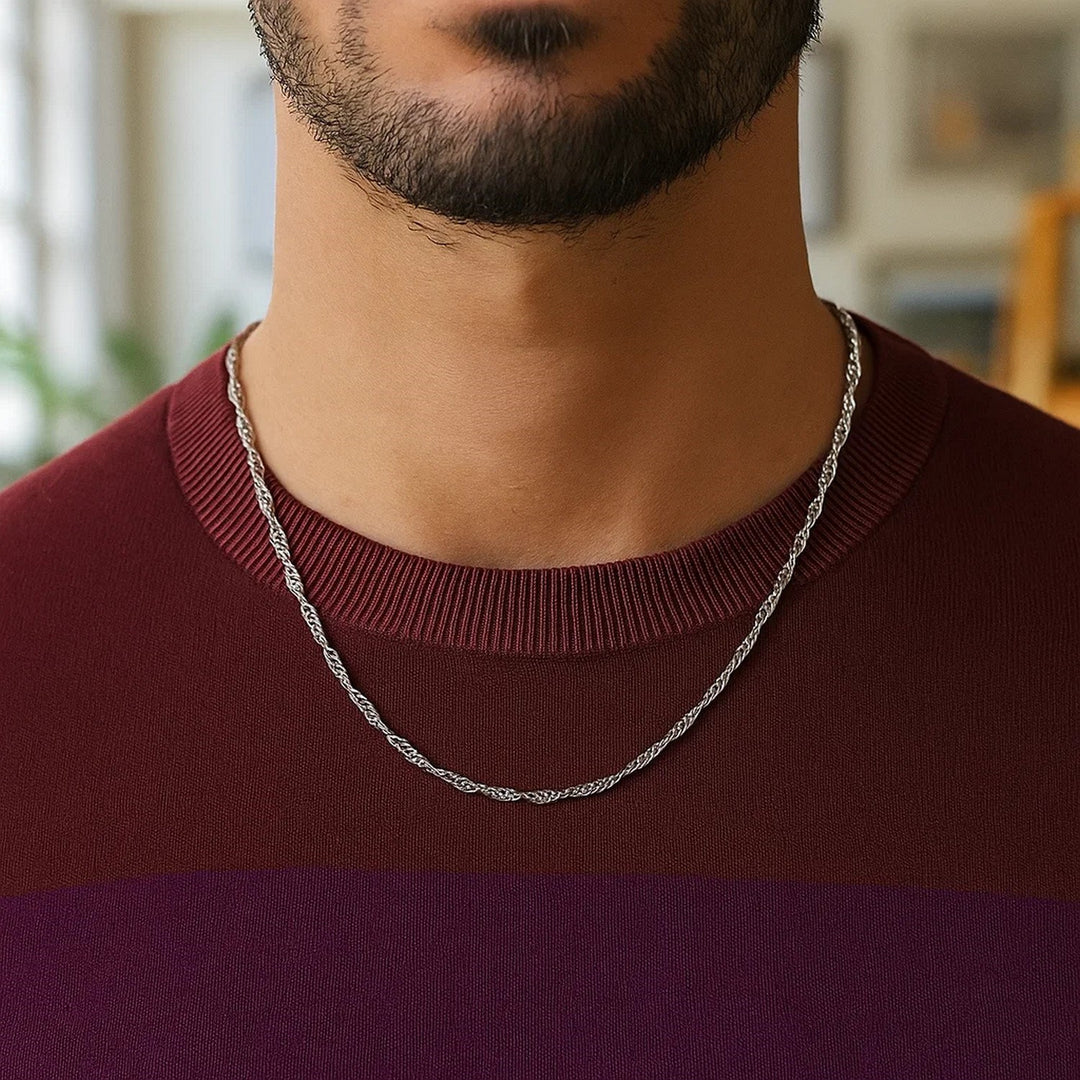 14k White Gold Singapore Chain (1.80 mm)