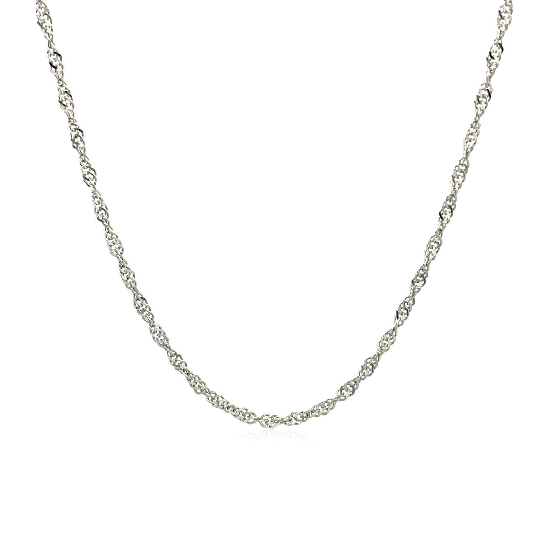 10k White Gold Singapore Chain (1.50 mm)