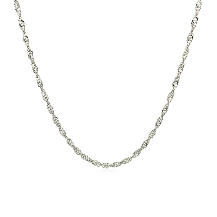 10k White Gold Singapore Chain (1.50 mm)