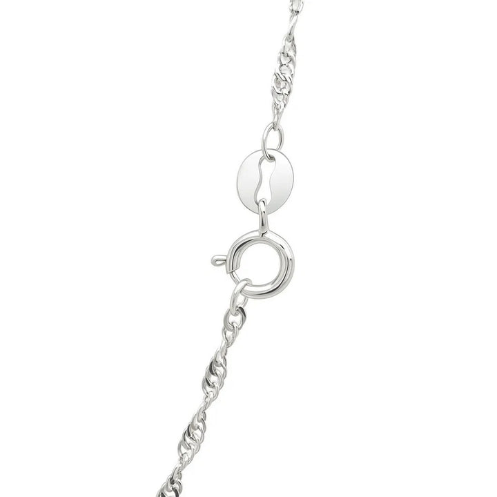 14k White Gold Singapore Chain (1.30 mm)